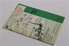 Gay Brewer Signed 1967 Masters Tournament Spectator Guide JSA ALOA