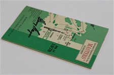 Gary Player Signed 1978 Masters Tournament Spectator Guide JSA ALOA