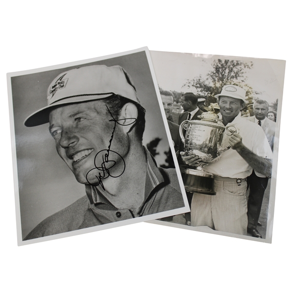 Don January Signed 8x10 Photo with November 26, 1967 8x10 Wire Photo