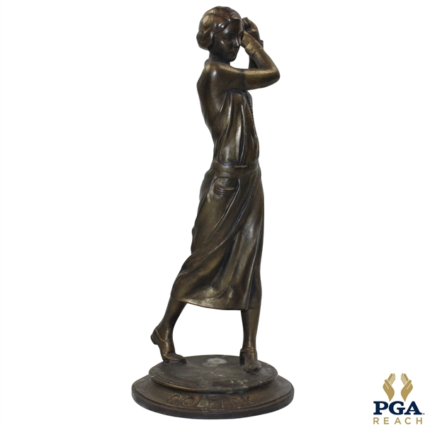 Vintage Golflex Female Golfer Statue V