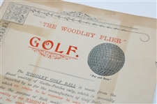 Hyde Imperial Rubber Co. Woodley Flier Golf Ball Advertisement Page
