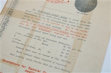 Hyde Imperial Rubber Co. Woodley Flier Golf Ball Advertisement Page