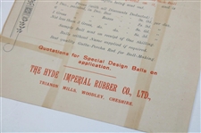 Hyde Imperial Rubber Co. Woodley Flier Golf Ball Advertisement Page