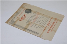 Hyde Imperial Rubber Co. Woodley Flier Golf Ball Advertisement Page