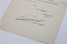 Thistle Court Edinburgh 1896 Luffness New Golf Club Dues Statement
