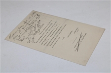Thistle Court Edinburgh 1896 Luffness New Golf Club Dues Statement