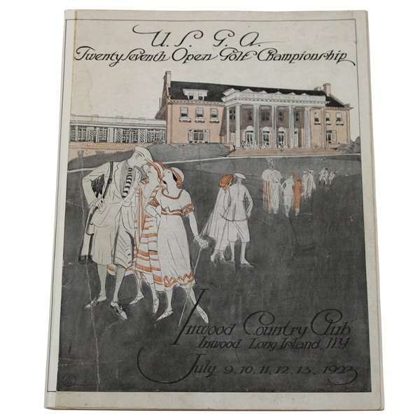 Rare 1923 US Open at Inwood CC Official Program - Bobby Jones 1st Major Win!