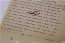 1947 Bobby Locke US Open Original Photo - June 6th