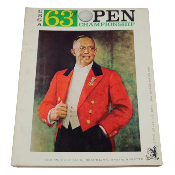 1963 US Open at The Country Club (Brookline) Official Program - Julius Boros Winner
