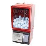 Classic Victor Red Golf Ball Dispenser Machine w/Key