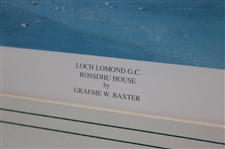 1997 'Loch Lomond GC Rossdhu House' Print Signed by Artist Graeme W. Baxter - Framed