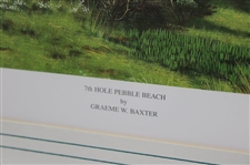 1996 '7th Hole Pebble Beach' Print Signed by Artist Graeme W. Baxter - Framed