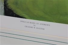 1990 'Swilcan Burn, St. Andrews' Print Signed by Artist Graeme W. Baxter - Framed