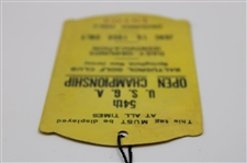 1954 US Open at Baltusrol GC Saturday Final Rd Ticket w/Original String - Ed Furgol Winner