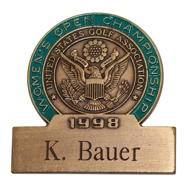 1998 US Womens Open at Blackwolf Run Contestant Badge - Kim Bauer