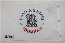 Champion JJ Spaun Signed 2025 US Open at Oakmont Embroidered Flag JSA ALOA