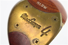 Jack Nicklaus Signed MacGregor 'Jack Nicklaus Champion' 813W Persimmon Fancy Face 4 Wood JSA ALOA