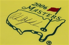 Phil Mickelson Signed 2006 Masters Embroidered Flag JSA ALOA
