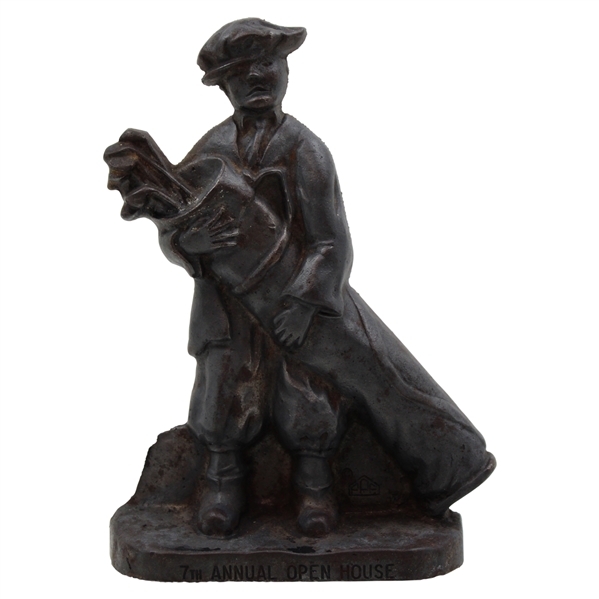 c.1975 Cast Iron Golf 7th Annual Open House Door Stop 