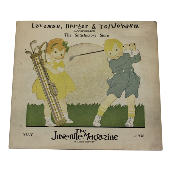 1930 OriginalJuvenile Magazine From 1930 w/Two(2) Colorful Children Golfers Featured On The Cover
