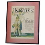 1928 The Kaynee Company Golf Themed Clothing Pictorial Review Advertisement for April - Framed