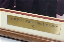 Snead, Jones & Hogan Shaking Hands '1952' Presentation Photo - Framed