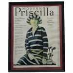 1925 Modern Pricilla Lady Golfer Themed Cover - October - Framed