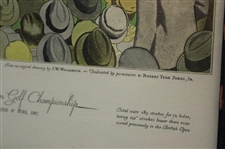 Bobby Jones Winning the British Open at St. Andrews Currier & Ives Print - Framed