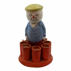 Bramble Dunlop Man Golfer w/Yellow Cap & Lt Blue Jacket w/Red Canisters/Holders