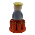 Bramble 'Dunlop Man' Golfer w/Yellow Cap & Lt Blue Jacket w/Red Canisters/Holders