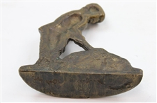 Bronze Late Victorian Era Golfer Lining Up a Putt Door Stop