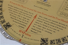 1934 Wilson 'The Rota-Chart' For Gauging Golfers Handicaps - Manufactured by Wilson