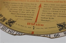 1934 Wilson 'The Rota-Chart' For Gauging Golfers Handicaps - Manufactured by Wilson