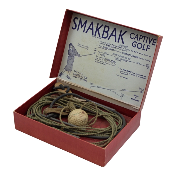 Circa 1915 Smakbak Captive Golf Practice Tool - Made in England