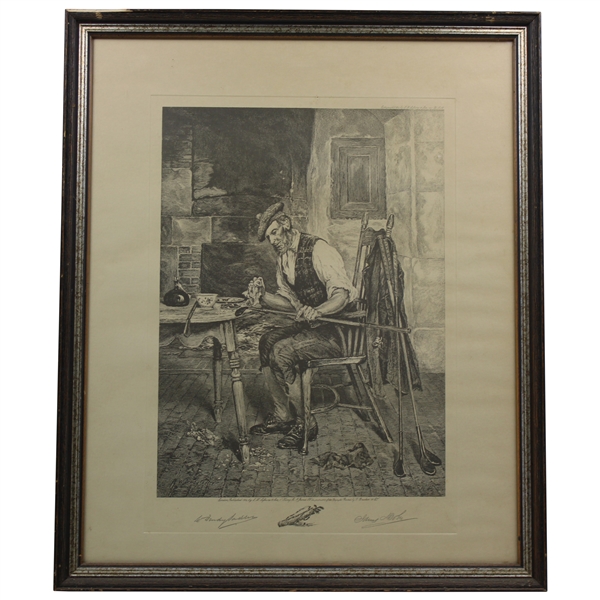 A Winter Evening by Dendy Sadler Etched by James Dobie - Framed
