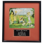 Tillie the Toiler Comic strip w/Bubbles, Wally, Mac & Tillie Golfing Puzzle by Russ Westover- Framed