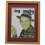 Bing Crosby with Golf Club Record Cover - Framed