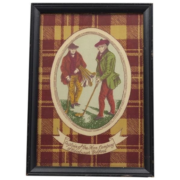 Captain Of The Hon. Company of Edinburgh Golfers Knitted Presentation Piece - Framed
