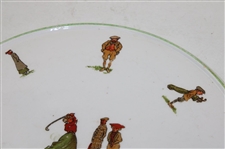 Post Swing Lady Golfer Among Onlookers Ceramic Lid/Dish/Cover