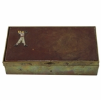 Enamel Pre-Swing Golfer on Humidor Box - Made in Germany