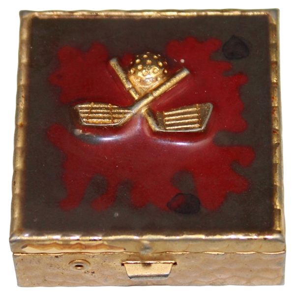 Golf Ball with Crossed Clubs Stamp Safe/Small Box