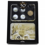 Arnold Palmer Signed 50th Appearance at The Masters Box Set w/Golf Balls & Medal JSA ALOA