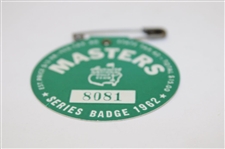 1962 Masters Tournament SERIES Badge #8081 - Arnold Palmer Winner