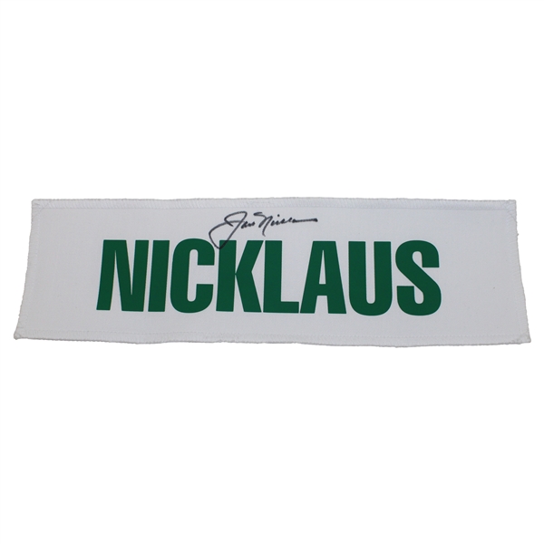 Jack Nicklaus Signed Nicklaus Caddie Jacket White w/Green Nameplate JSA ALOA