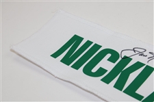 Jack Nicklaus Signed 'Nicklaus' Caddie Jacket White w/Green Nameplate JSA ALOA