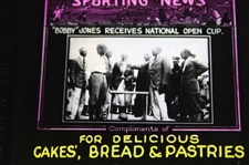 1923 Bobby Jones Receives US Open Trophy Glass Negative - Bake-Rite Bakery - Paramount