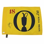 Xander Schauffle Signed 2024 The Open Championship at Royal Troon Flag JSA #AX54961