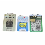 1995, 2001 & 2002 Masters Tournament SERIES Badges - Tiger Debut plus Back-to-Back