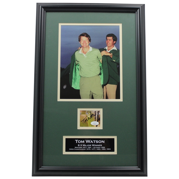 Tom Watson Signed 8x Major Winner Display JSA #VV80633 -Framed
