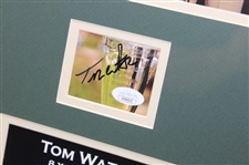Tom Watson Signed 8x Major Winner Display JSA #VV80633 -Framed